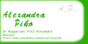 alexandra piko business card